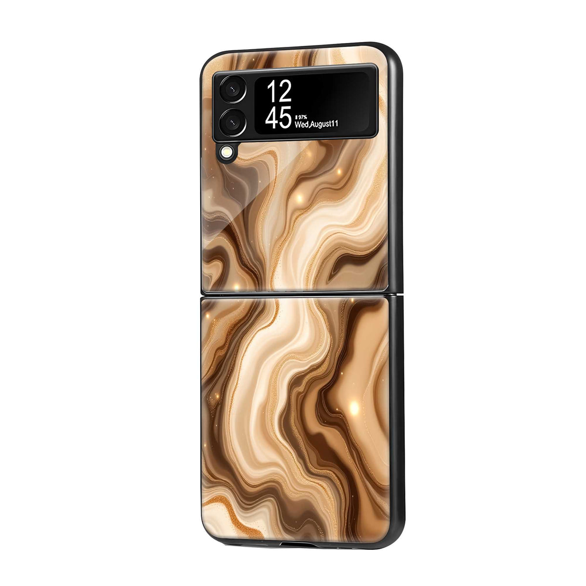 Golden Silk Samsung Z Flip Glass Case