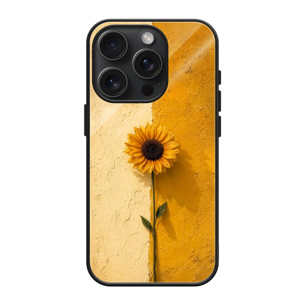 Golden Sunflower Glass Case