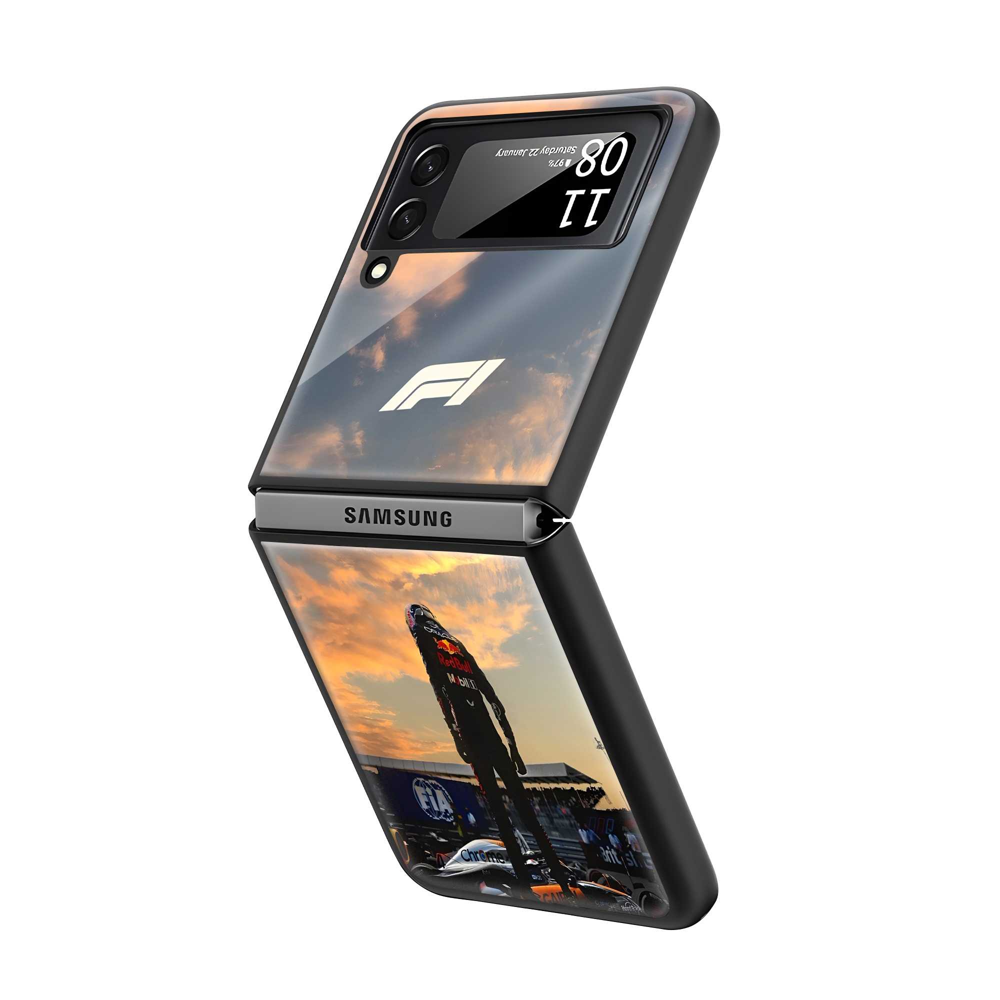 Golden Apex Samsung Z Flip Glass Case