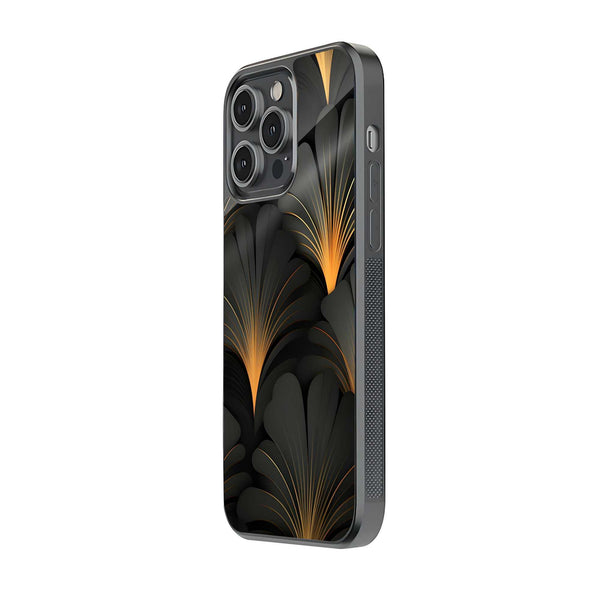 Golden Flame Glass Case