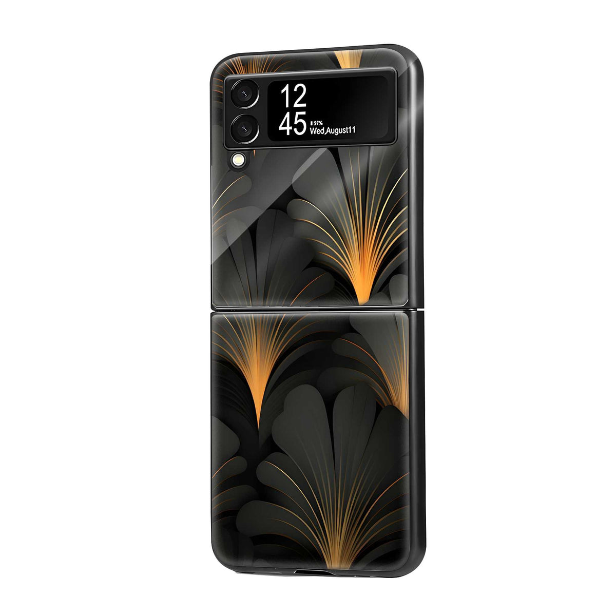 Golden Flame Samsung Z Flip Glass Case Main image