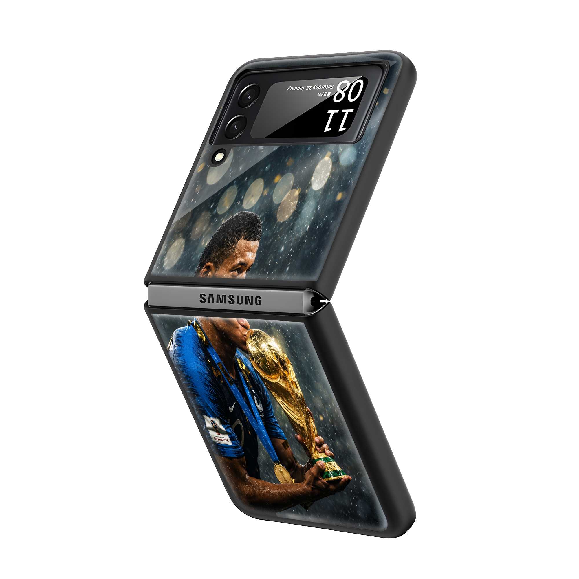 Golden Glory Samsung Z Flip Glass Case