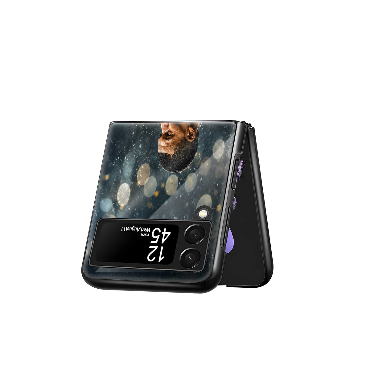 Golden Glory Samsung Z Flip Glass Case