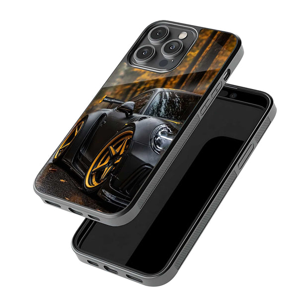 Golden Hour Porsche Glass Case