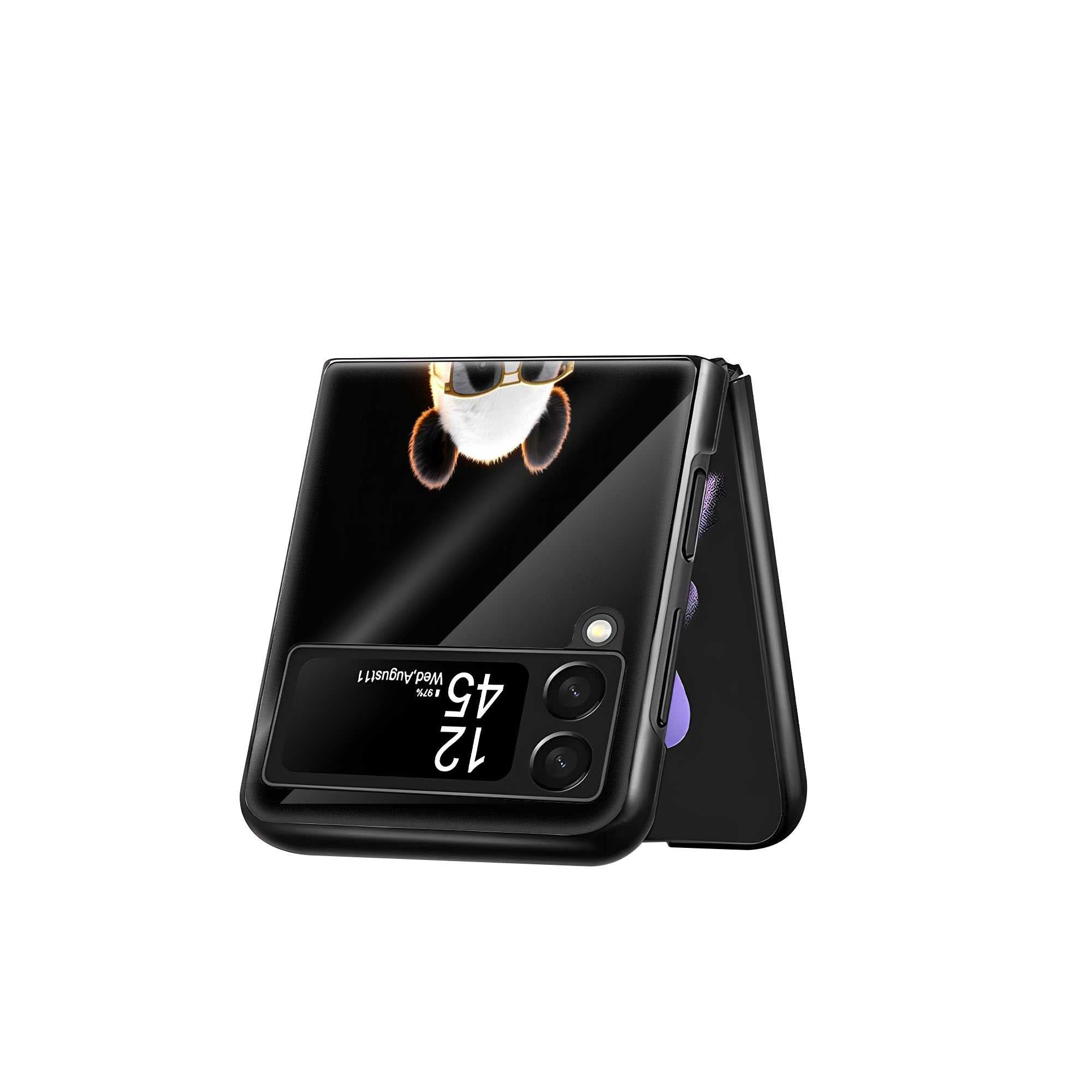 Golden Panda Samsung Z Flip Glass Case