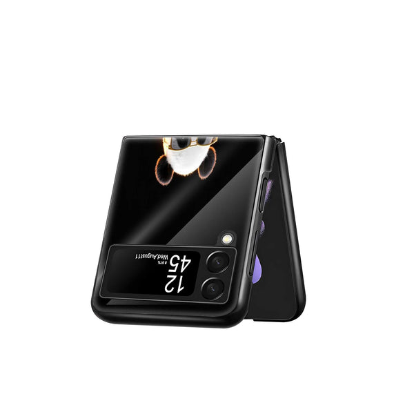 Golden Panda Samsung Z Flip Glass Case