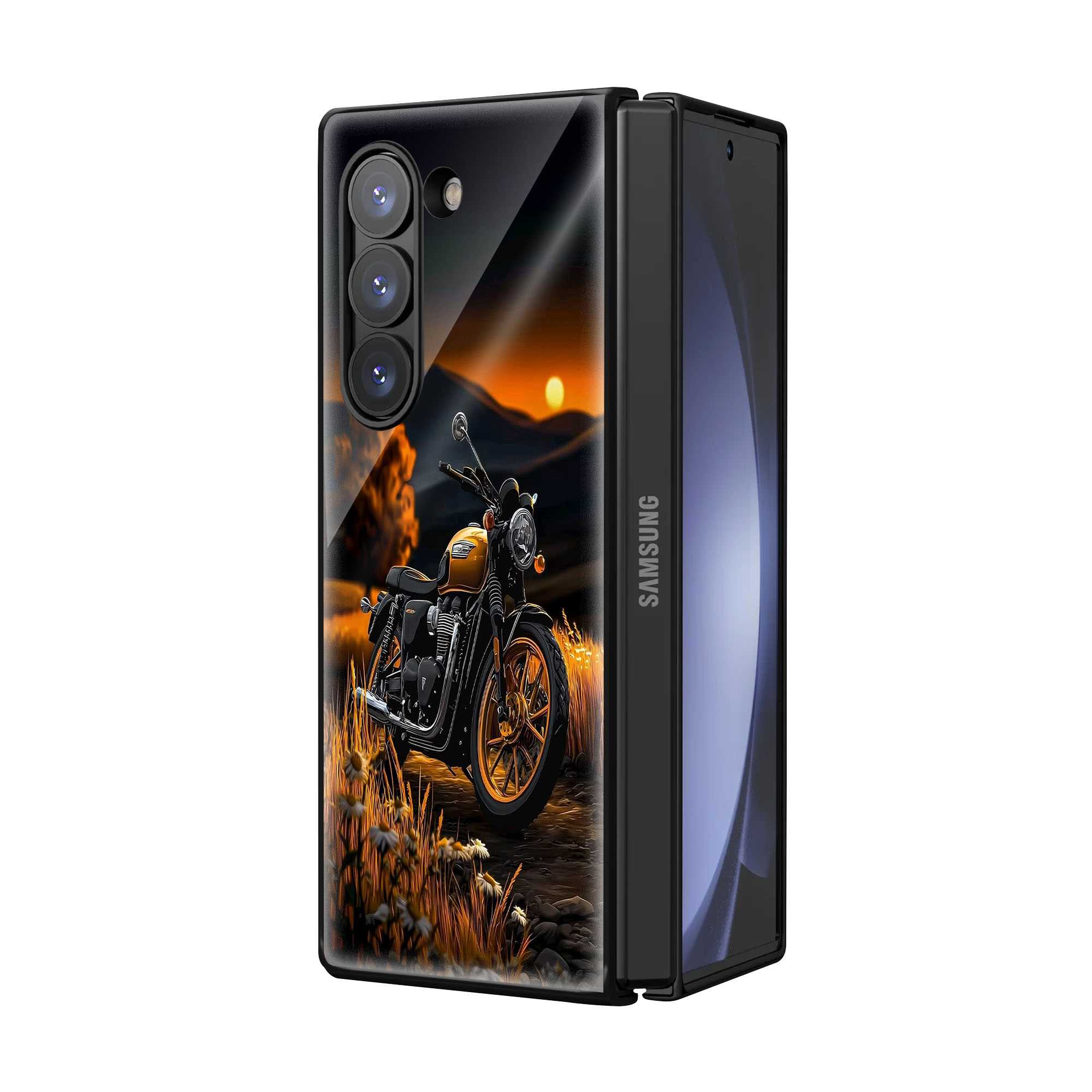 Golden Rider Samsung Z Fold Glass Case