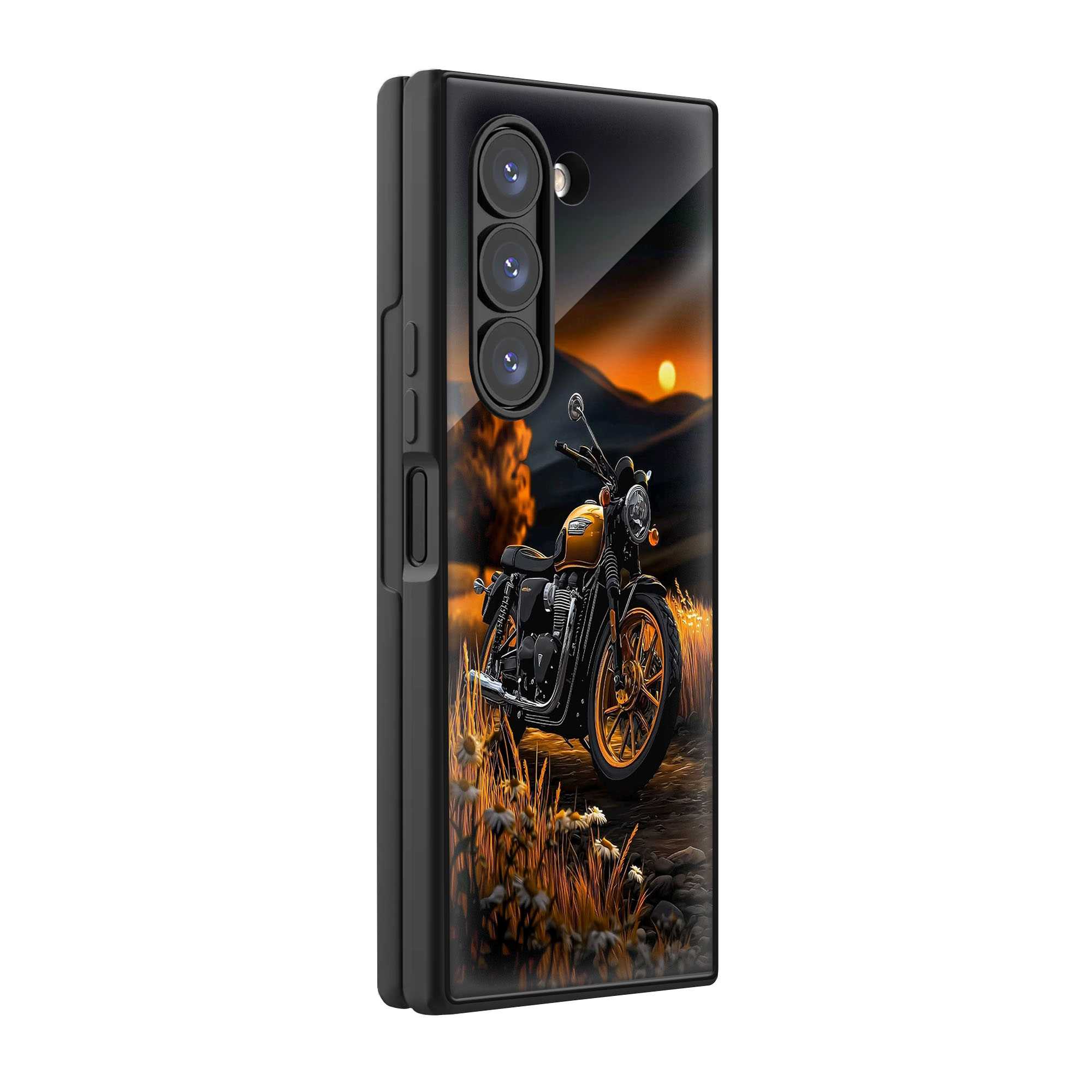 Golden Rider Samsung Z Fold Glass Case