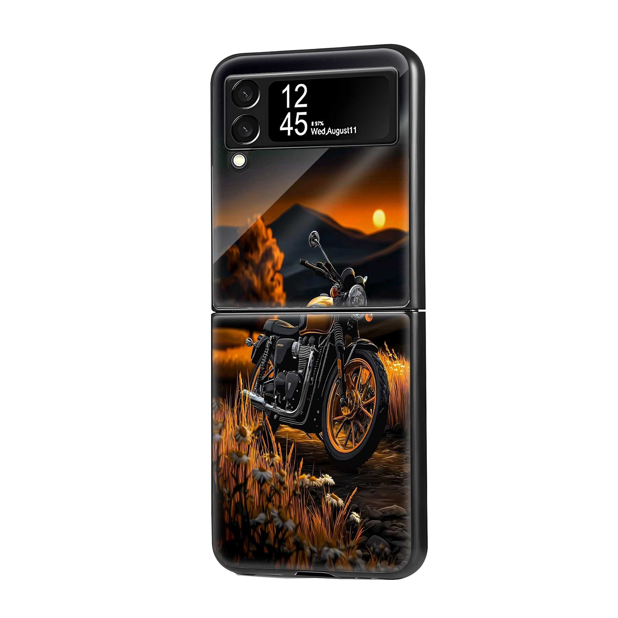 Golden Rider Samsung Z Flip Glass Case