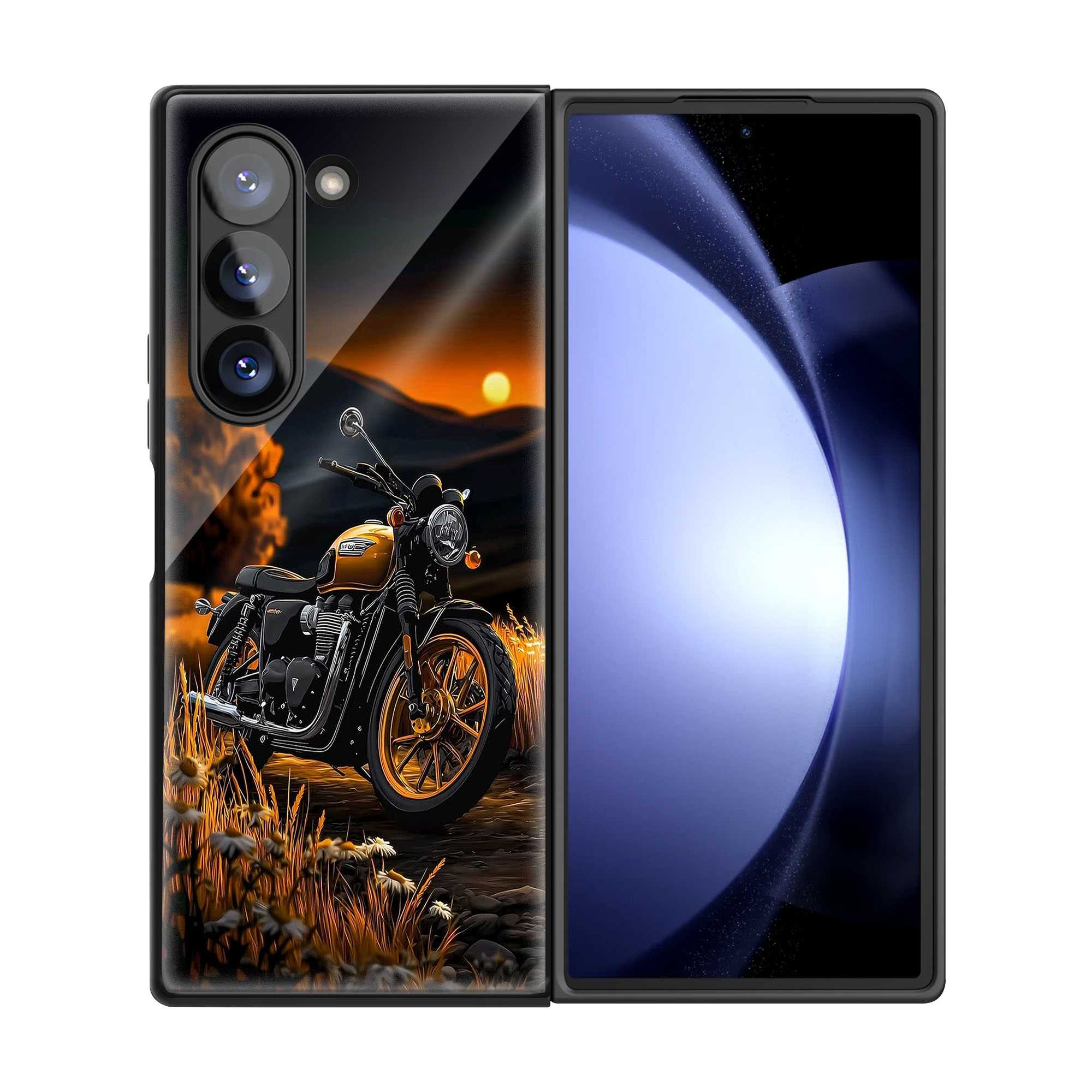 Golden Rider Samsung Z Fold Glass Case