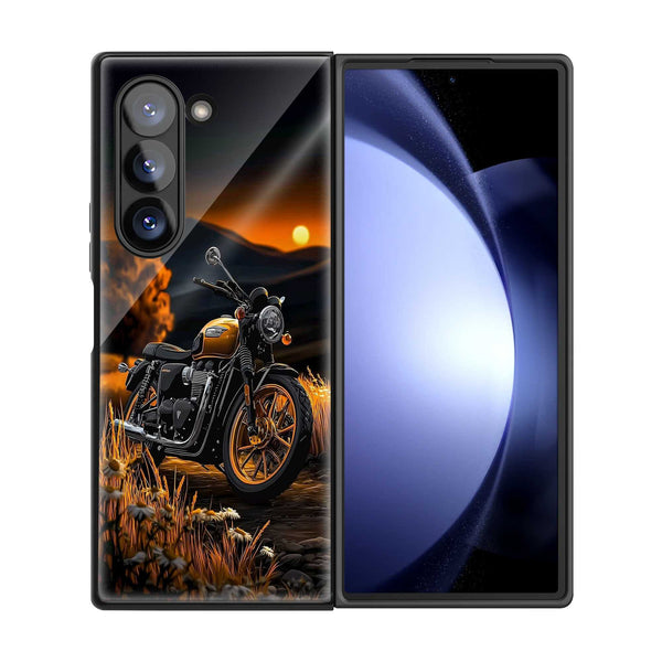 Golden Rider Samsung Z Fold Glass Case