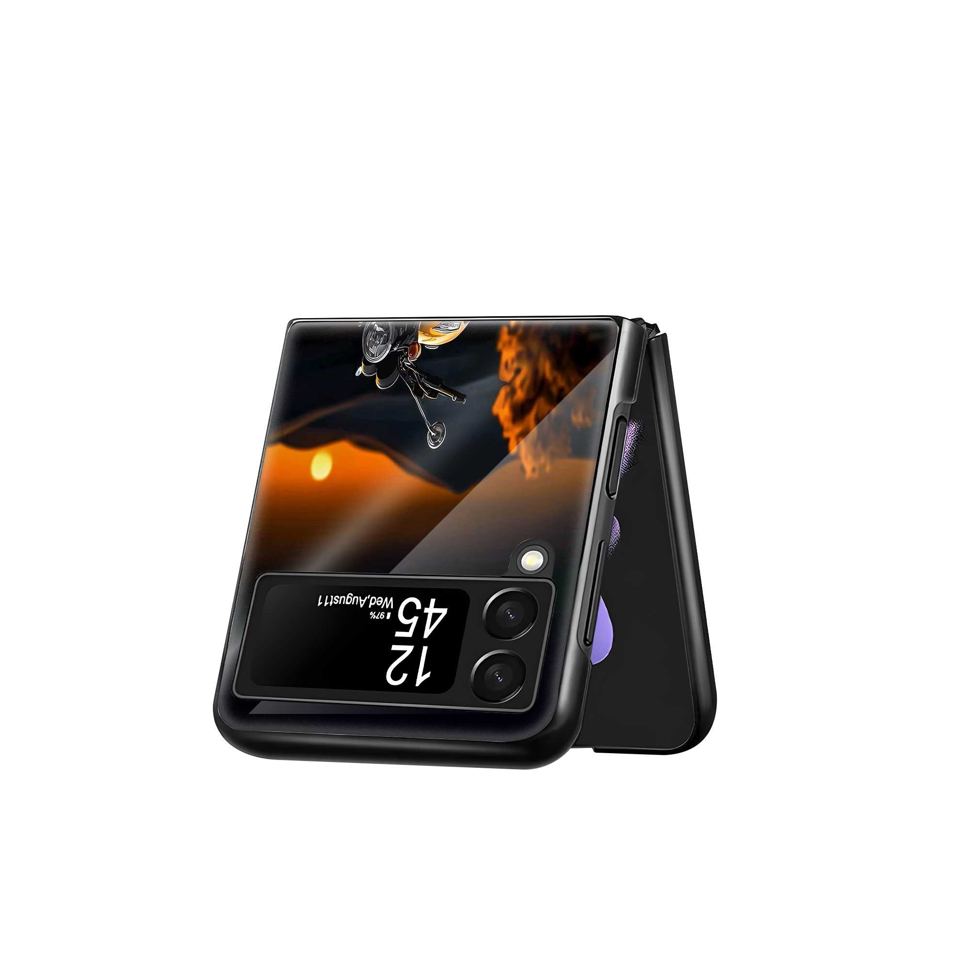 Golden Rider Samsung Z Flip Glass Case