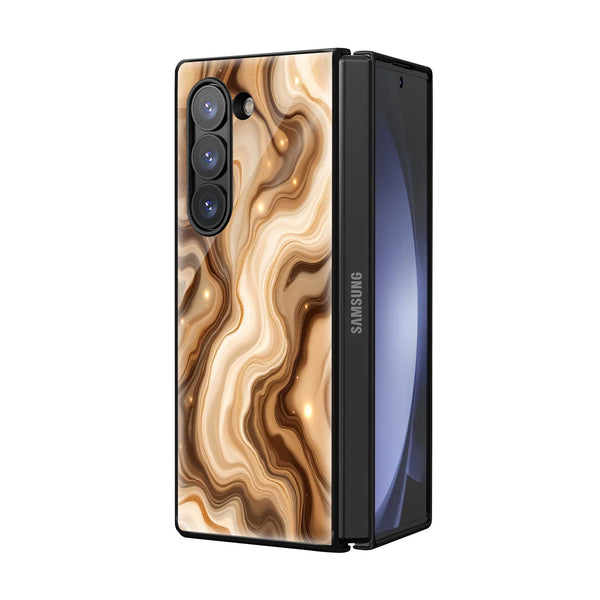 Golden Silk Samsung Z Fold Glass Case