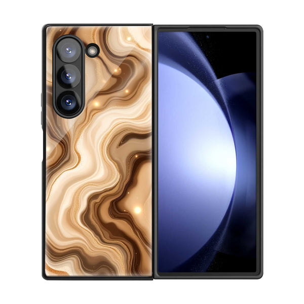 Golden Silk Samsung Z Fold Glass Case