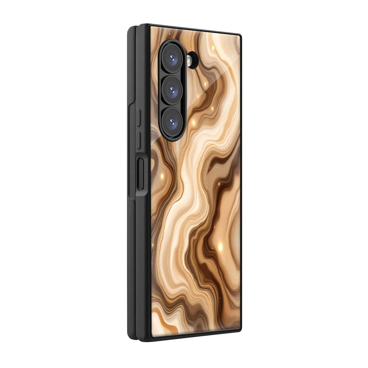Golden Silk Samsung Z Fold Glass Case