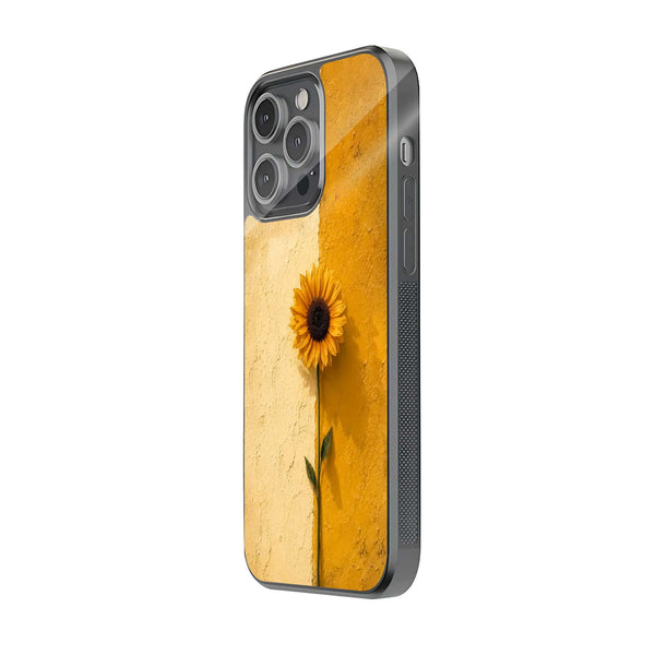 Golden Sunflower Glass Case