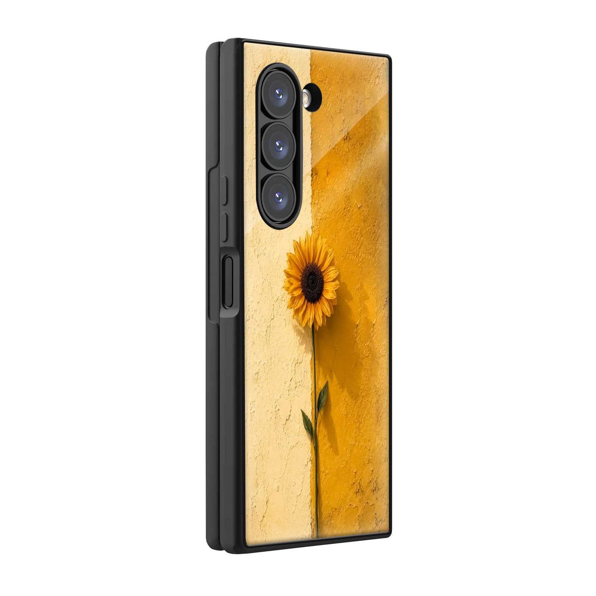 Golden Sunflower Samsung Z Fold Glass Case Main image