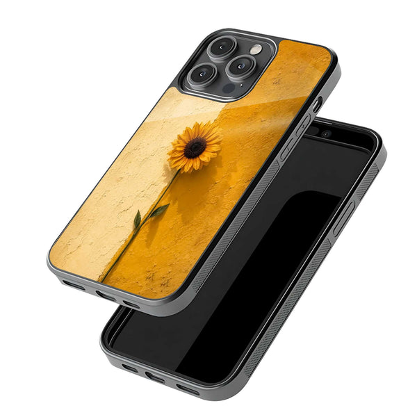 Golden Sunflower Glass Case