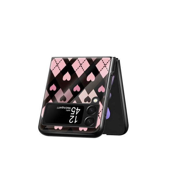 Goth Hearts Samsung Z Flip Glass Case
