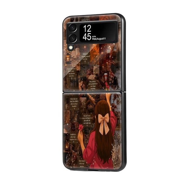 Grateful Heart Samsung Z Flip Glass Case