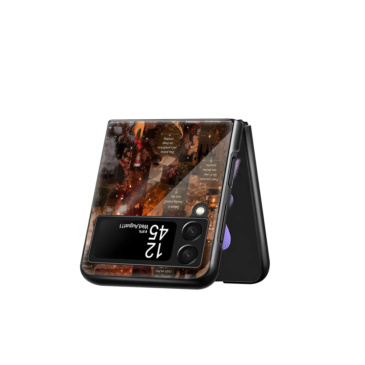 Grateful Heart Samsung Z Flip Glass Case