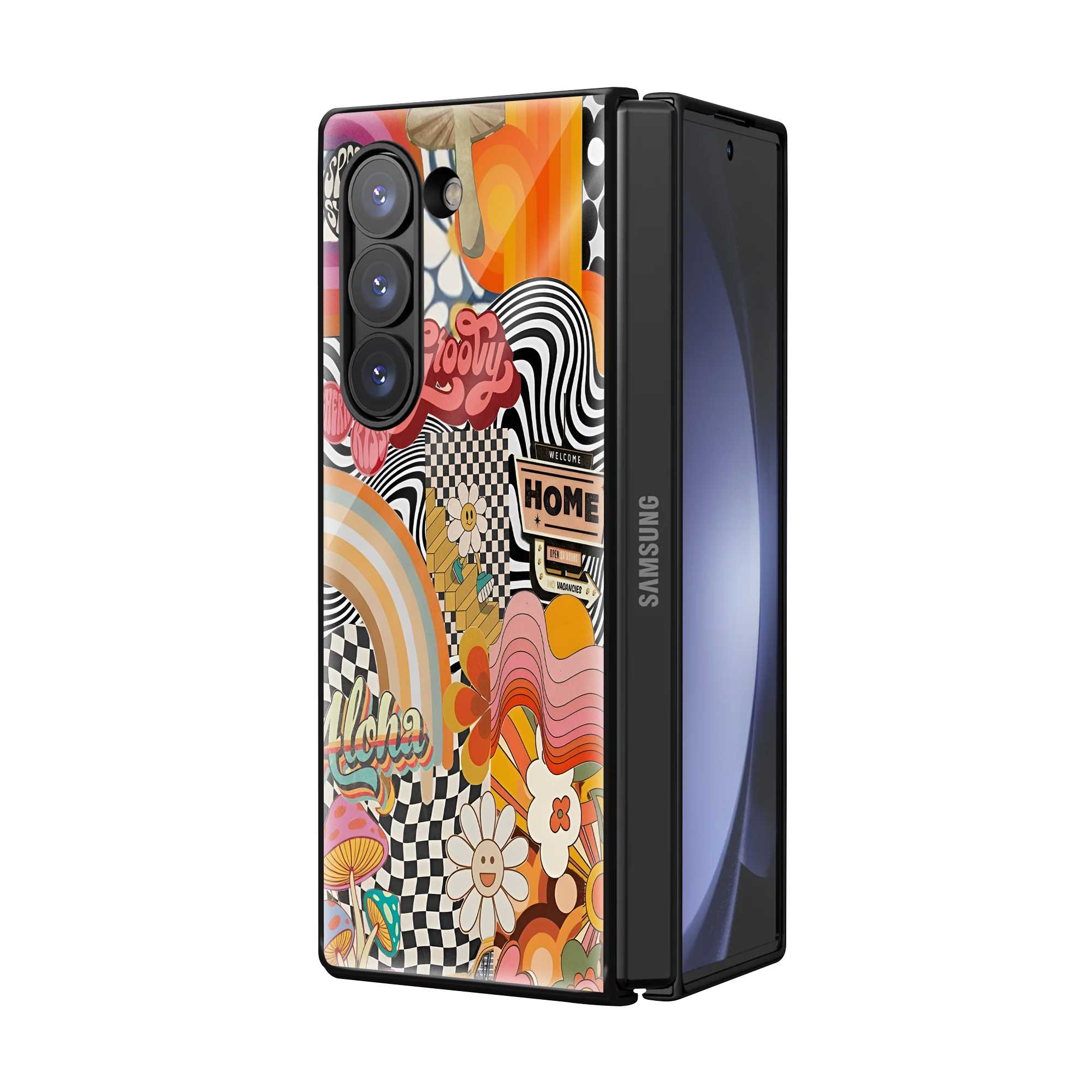Groovy Days Samsung Z Fold Glass Case