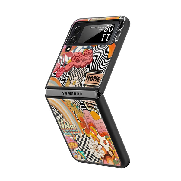 Groovy Days Samsung Z Flip Glass Case