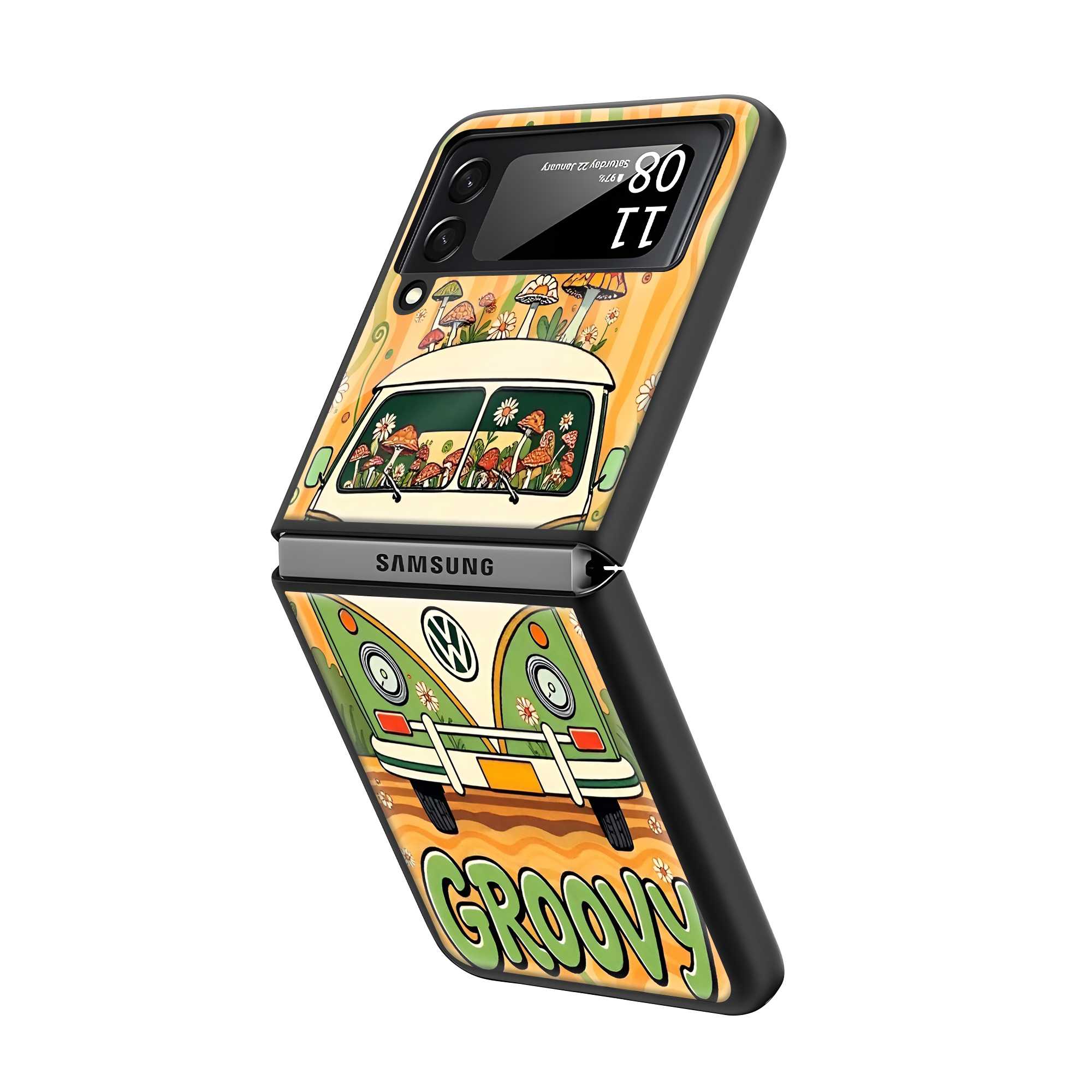 Groovy Ride Samsung Z Flip Glass Case