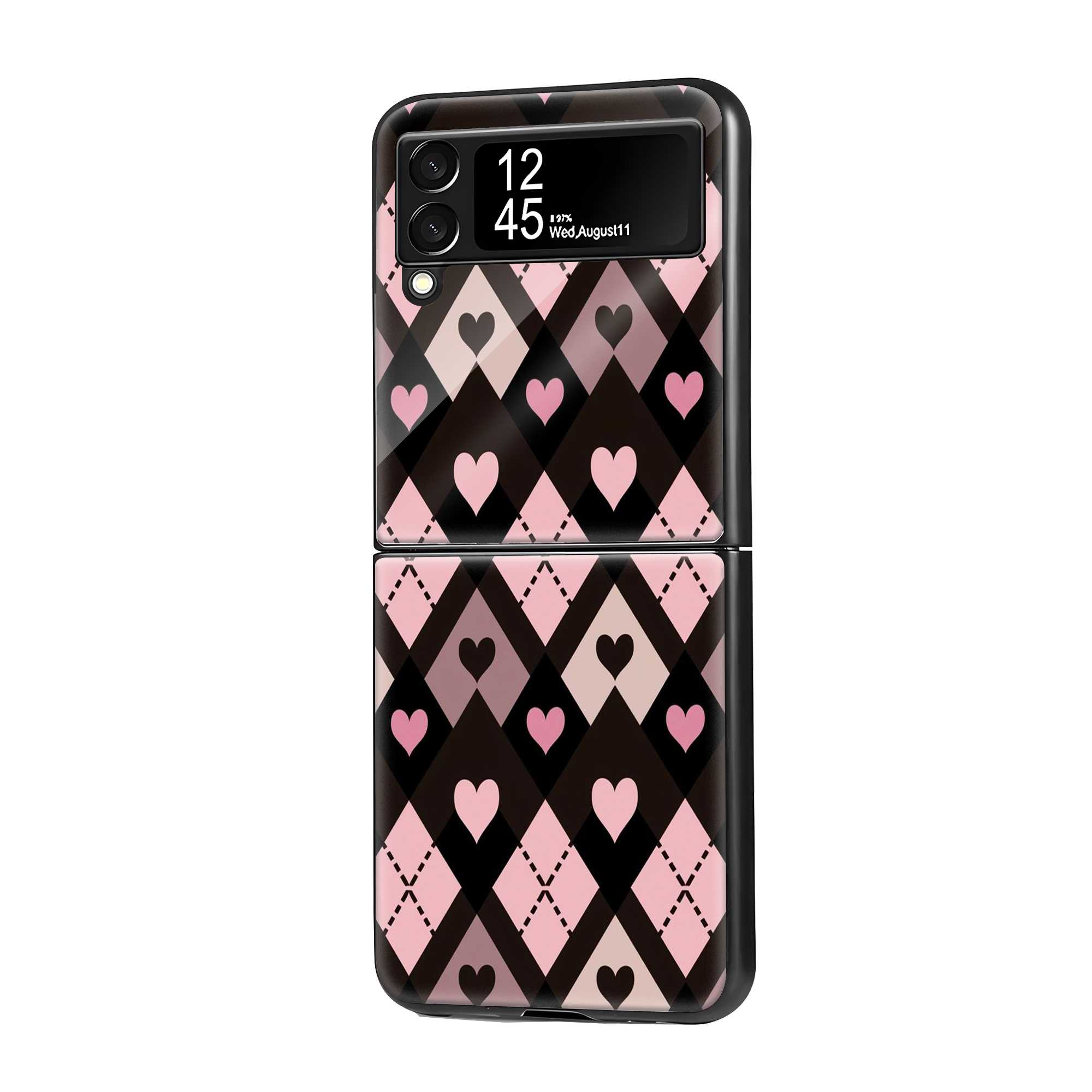 Goth Hearts Samsung Z Flip Glass Case