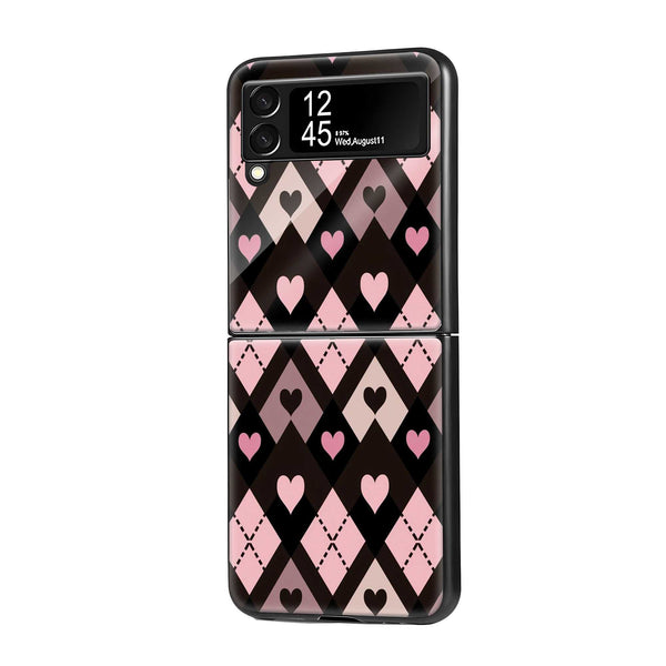 Goth Hearts Samsung Z Flip Glass Case