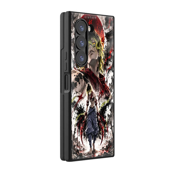 Gyutaro Rage Samsung Z Fold Glass Case
