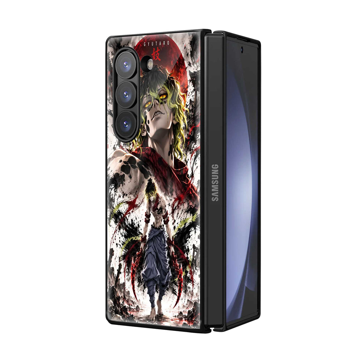 Gyutaro Rage Samsung Z Fold Glass Case