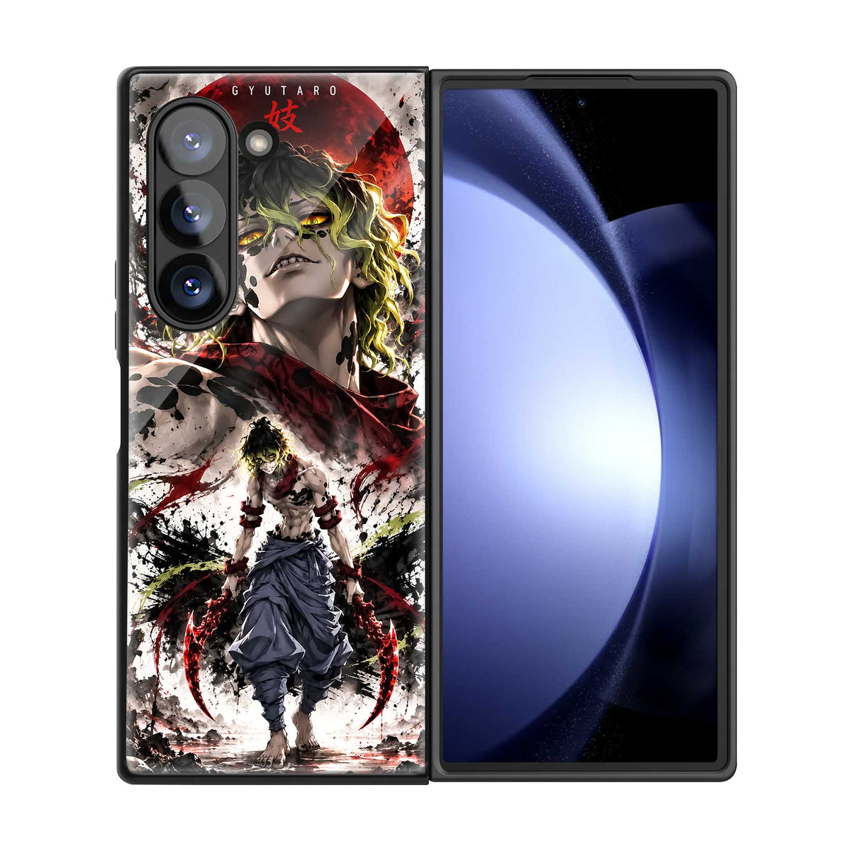 Gyutaro Rage Samsung Z Fold Glass Case