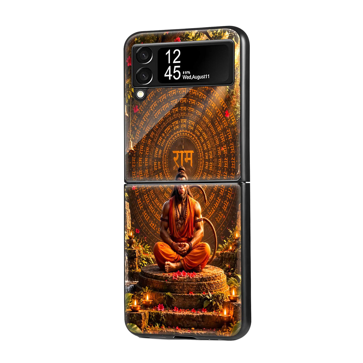 Hanuman Ram Bhakti Samsung Z Flip Glass Case