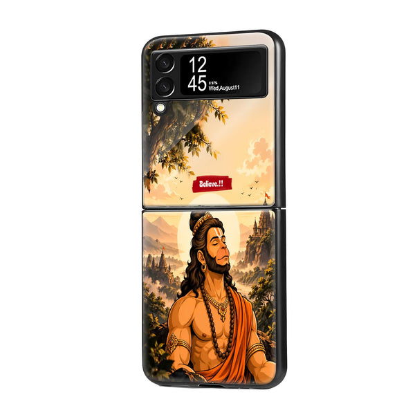 Hanuman Samsung Z Flip Glass Case