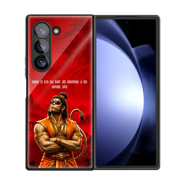 Hanuman Eternal Strength Samsung Z Fold Glass Case