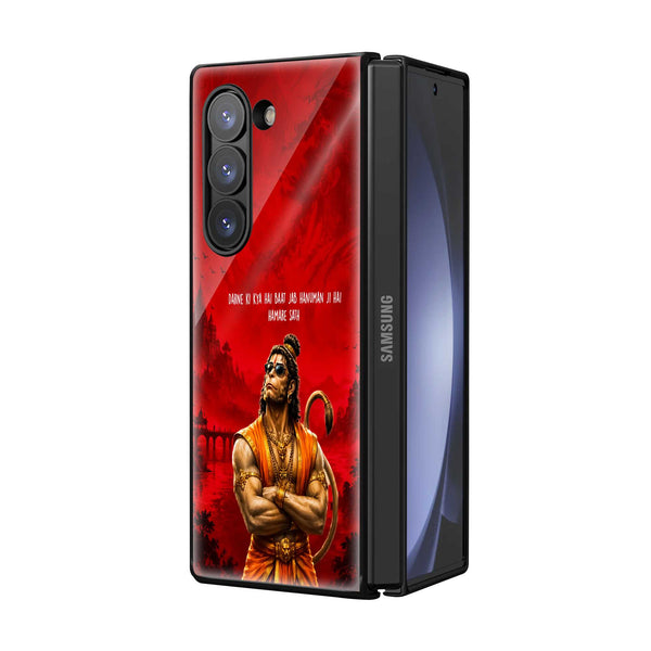 Hanuman Eternal Strength Samsung Z Fold Glass Case