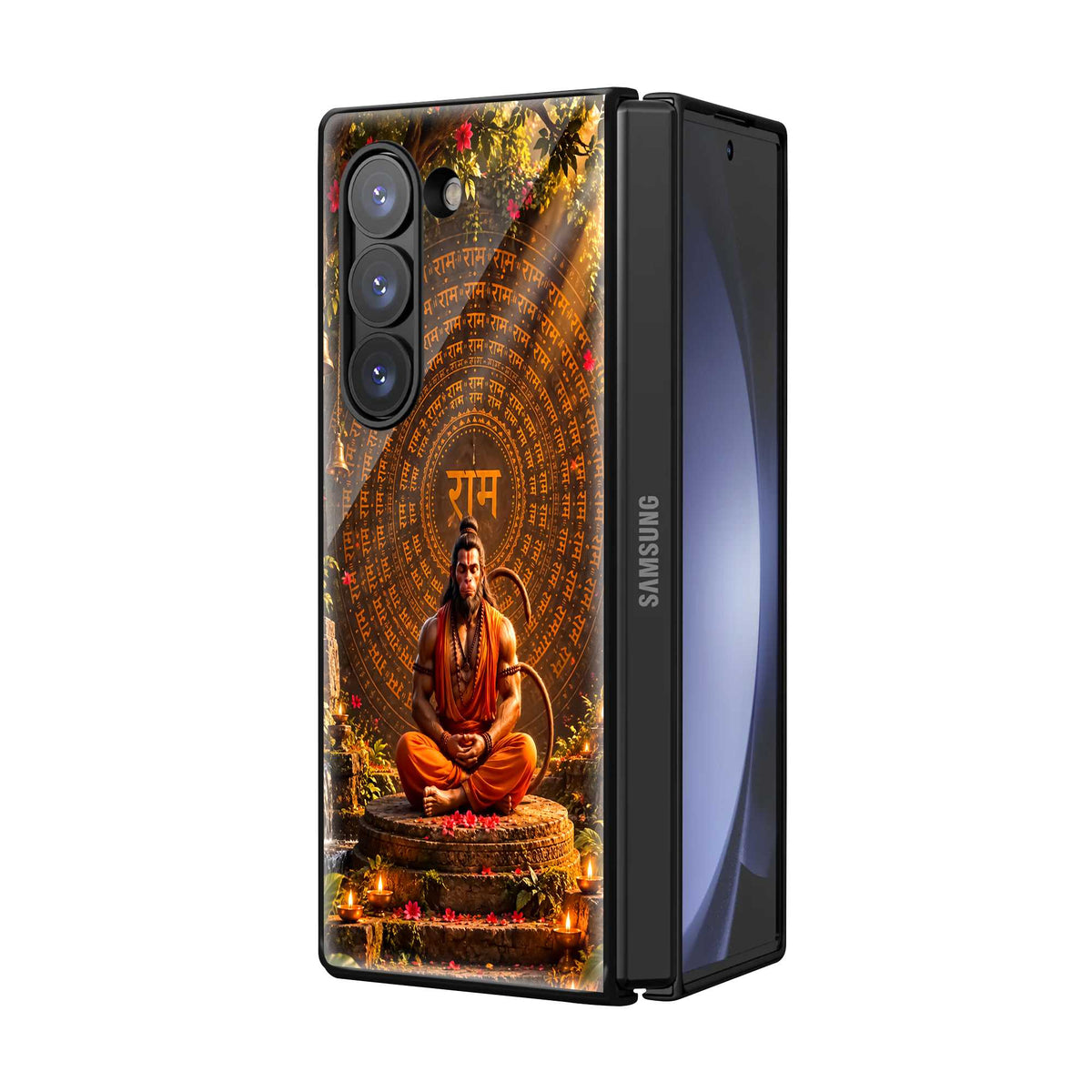 Hanuman Ram Bhakti Samsung Z Fold Glass Case