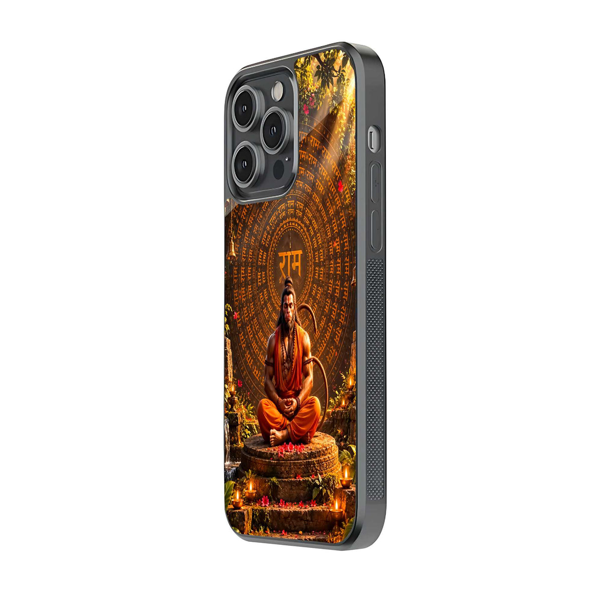 Hanuman Ram Bhakti Glass Case