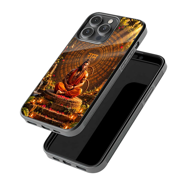 Hanuman Ram Bhakti Glass Case