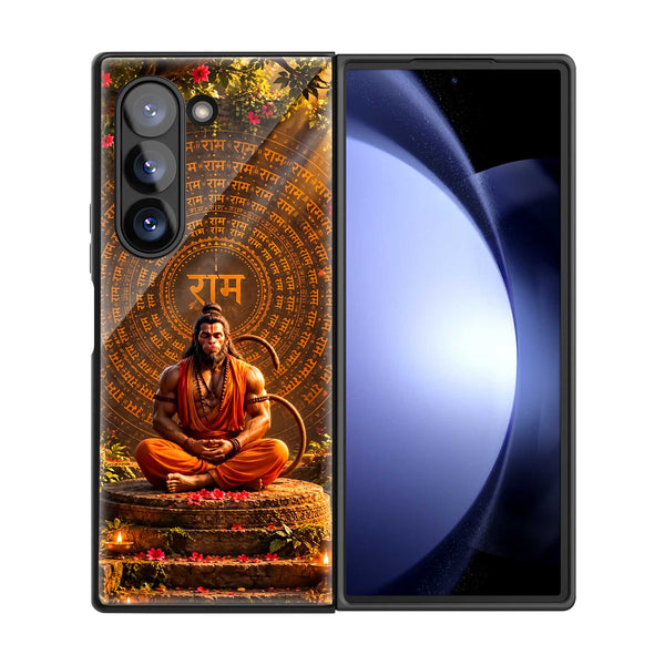 Hanuman Ram Bhakti Samsung Z Fold Glass Case