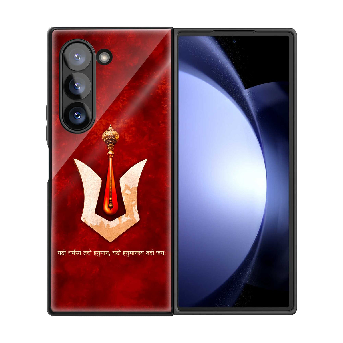 Hanuman Sacred Tilak Samsung Z Fold Glass Case