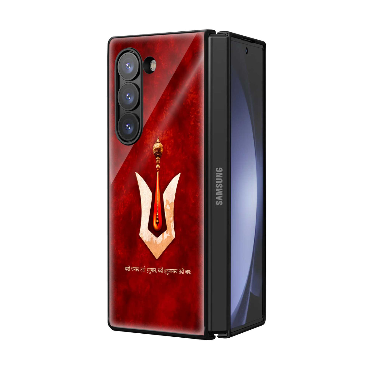 Hanuman Sacred Tilak Samsung Z Fold Glass Case