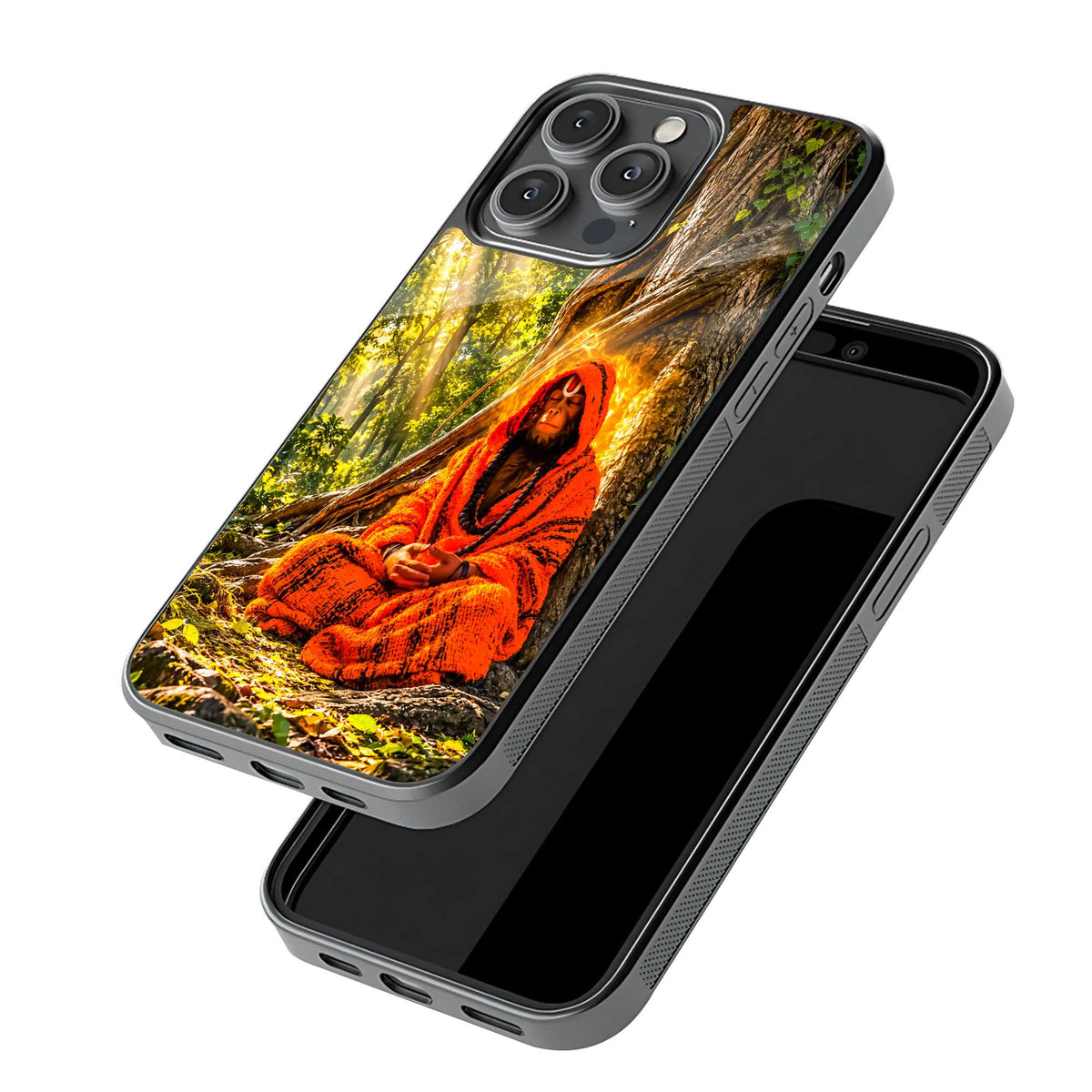 Hanuman Tapasya Glass Case