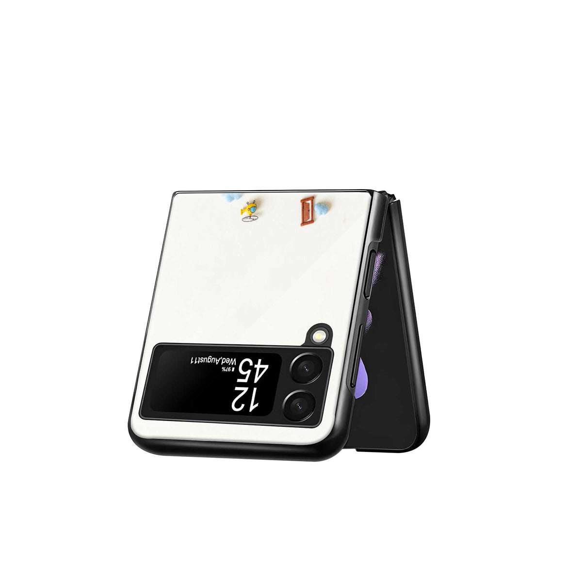 Happy Childhood Samsung Z Flip Glass Case