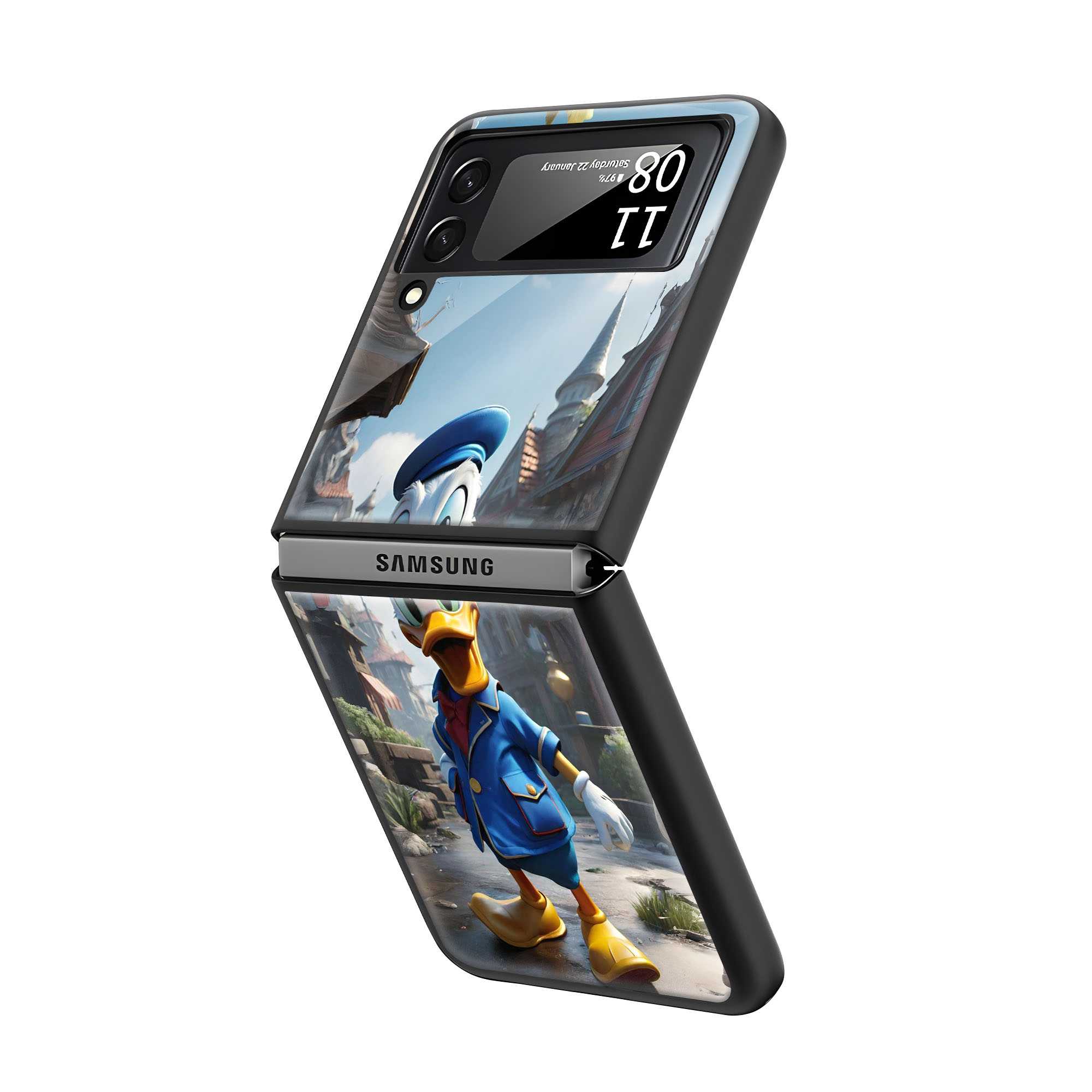 Happy Ducky Samsung Z Flip Glass Case