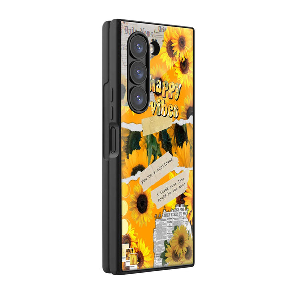 Happy Vibes Samsung Z Fold Glass Case