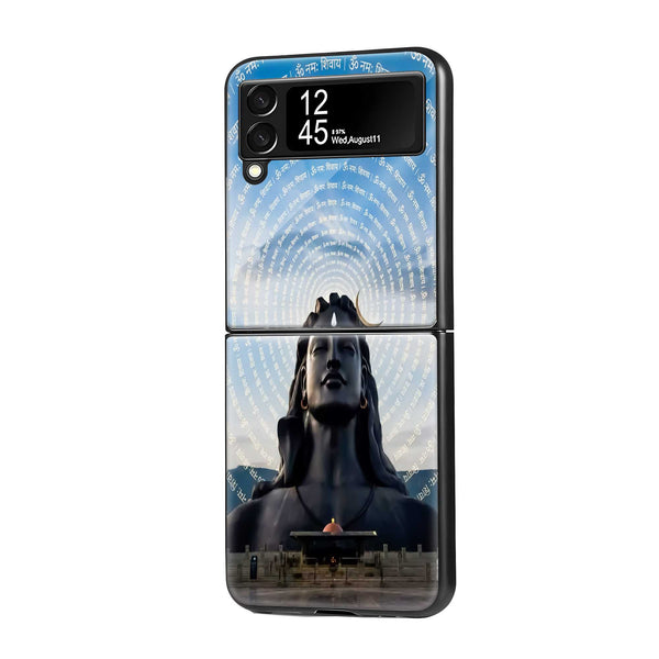 Har har mahadev Samsung Z Flip Glass Case