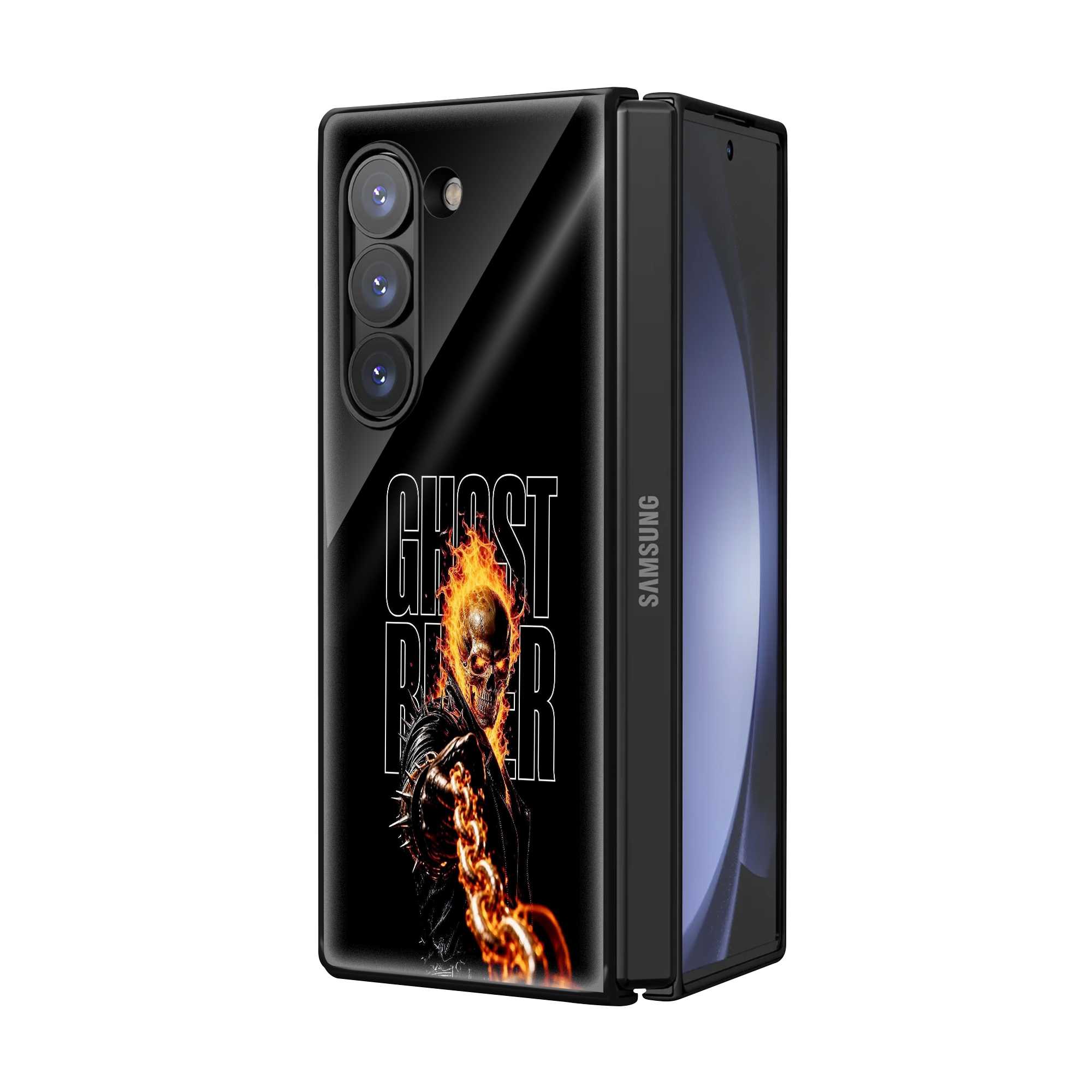 Hellfire Rider Samsung Z Fold Glass Case