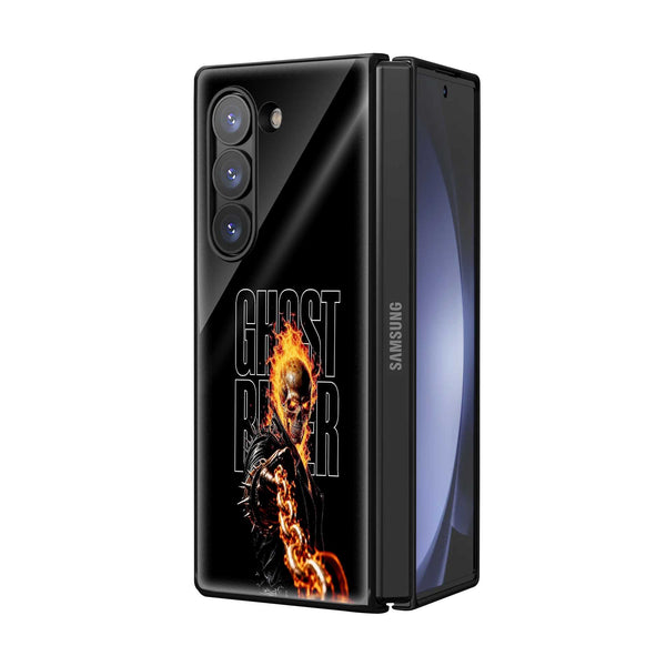 Hellfire Rider Samsung Z Fold Glass Case